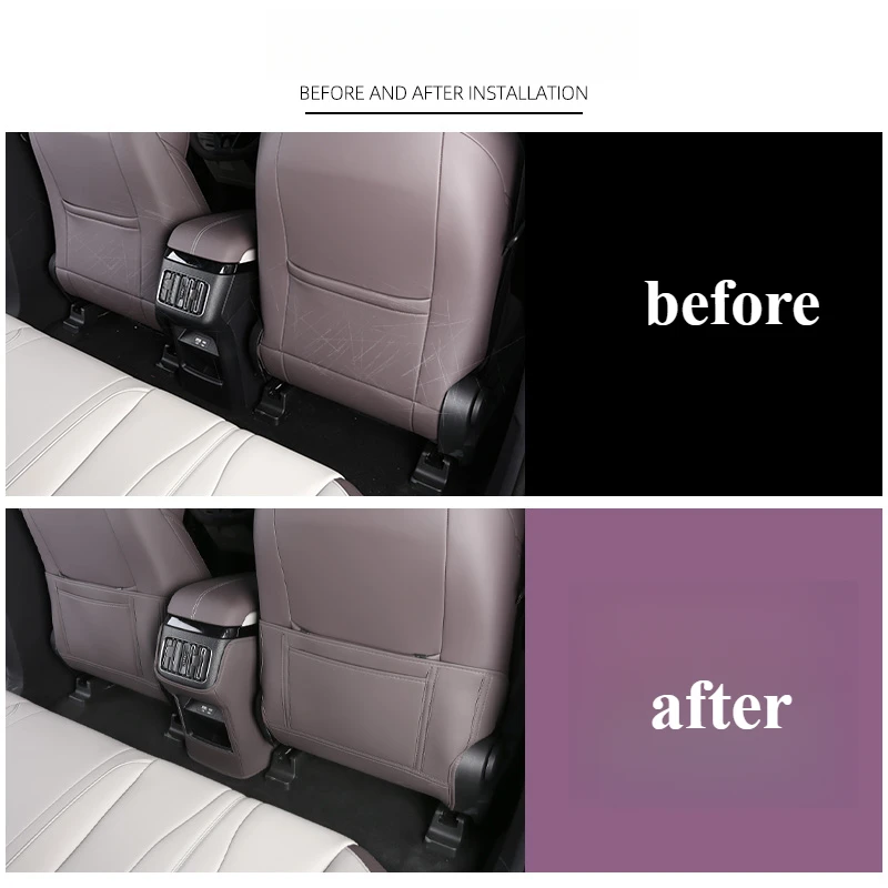 For BYD Seal U Sealion 6 Song Plus Leather Car B-pillar Seat Back Rear Anti Kick Pad Protective Mat Cover trim Auto Accessories