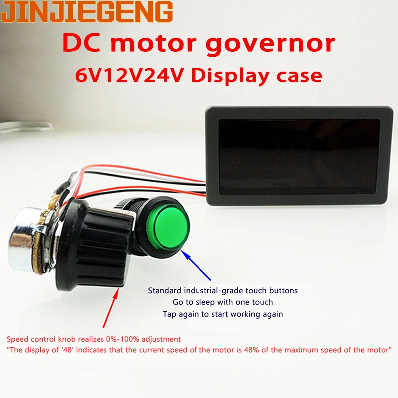Regolatore Di Tensione 12v DC 6V-30V 12V 24V Max 8A Motor PWM Speed Controller With Digital Display US Speed Timer - Foto 5