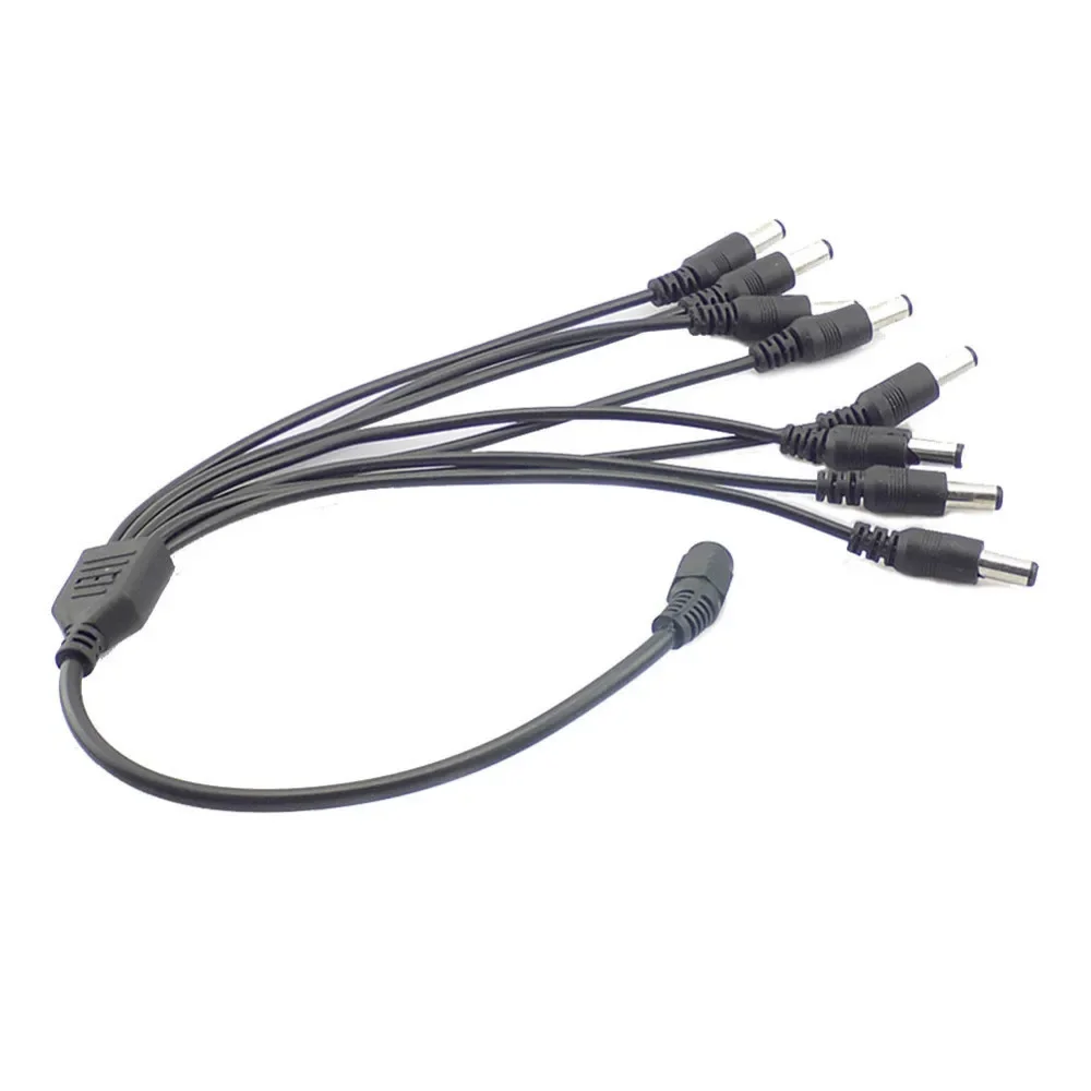 12V DC Power Splitter Plug 1 Female To 2 3 4 5 6 8 Male CCTV Cable Camera Cable CCTV Accessories Power Supply Adapter 2.1*5.5mm 2