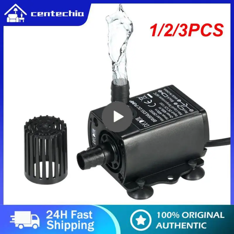 

1/2/3PCS Ultra-quiet Mini Submersible Water Pump Brushless DC Water Pump With Female Plug DC12V 10W Fountain Aquarium