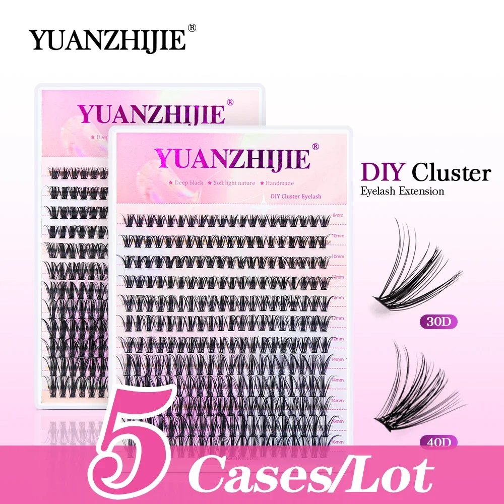 YUANZHIJIE Big Capacity DIY Premade eyelashes 30D 40D CD CurlIndividual Lashes Strips for Eye Beauty Cosmetic False Eyelashes