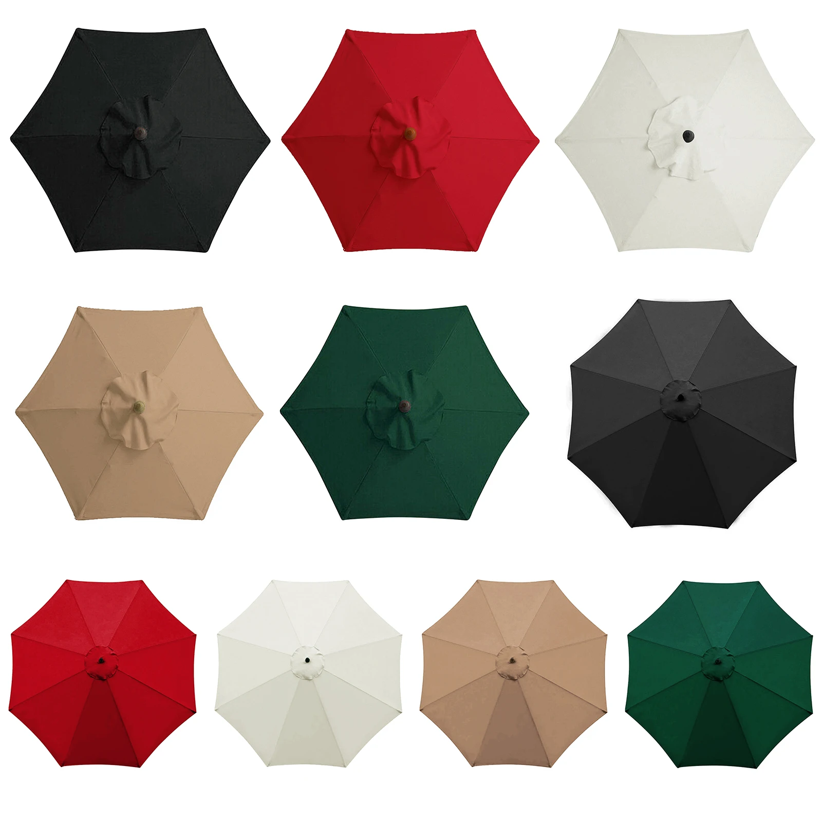 Umbrella Canopy Cover 6/8 Bones Waterproof Replacement Garden Shelters Fabric Sun Protection Detachable Umbrella Accessories