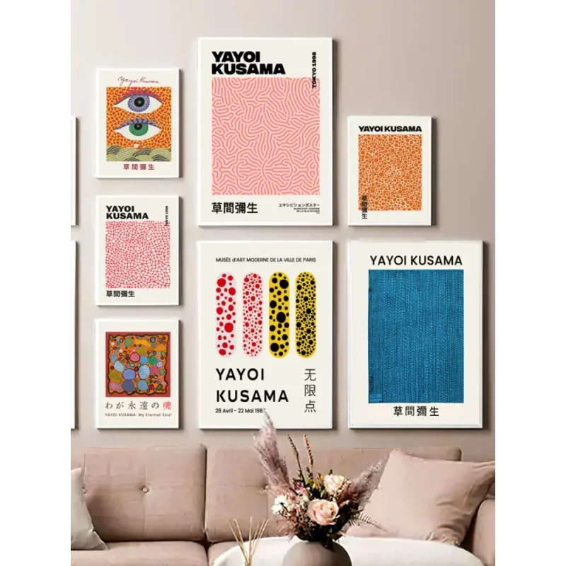 

Yayoi Kusama Pumpkin Abstract Nordic Posters And Prints Wall Art Canvas Painting Wall Pictures For Living Surrealism Room Decor
