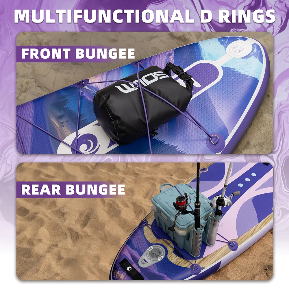 SOWM SUB 防水インフレータブルパドルボード 11 ''x34''x6'' 大人