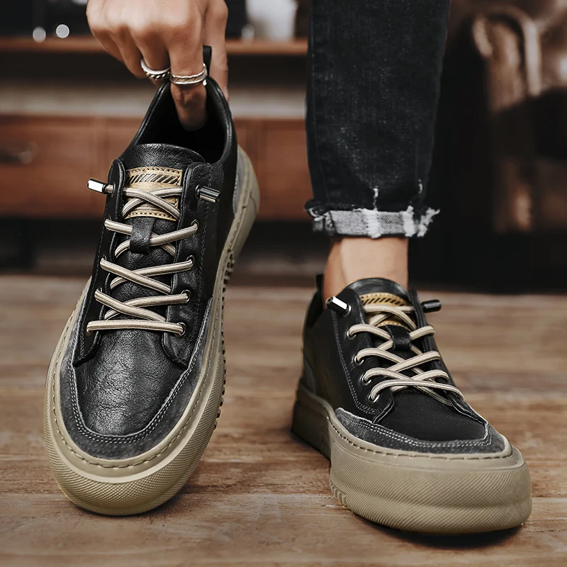 

Spring Trend Oxford Shoes Men's Outdoor Casual Shoes Hiking Travel Shoes Men's Genuine Leather Business Shoes Soft Soles