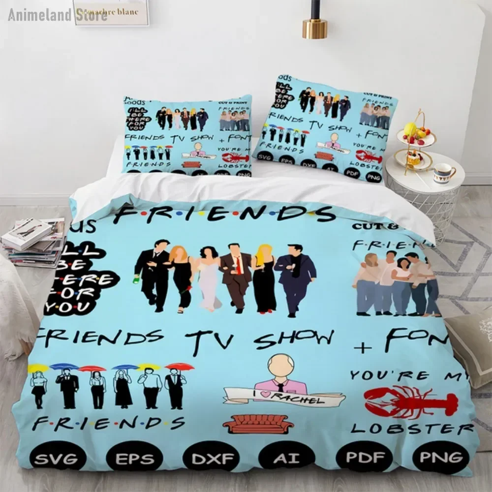 Friends TV Movie Bedding Set Duvet Cover Sets Pillowcase Single Double Twin Full Queen King Size For Bedroom Decor(No Sheet)