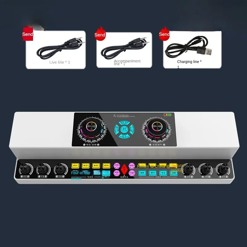 Y6 Live Singing Sound Card Audio English Version All-in-One Indoor Outdoor Square Dance Karaoke Wireless Bluetooth Speaker
