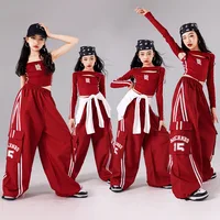 Filles K-pop haut court Joggers Cargo pantalon enfants Hip Hop Streetwear fille groupe vêtements ensembles enfants rue danse Jazz Costumes 2