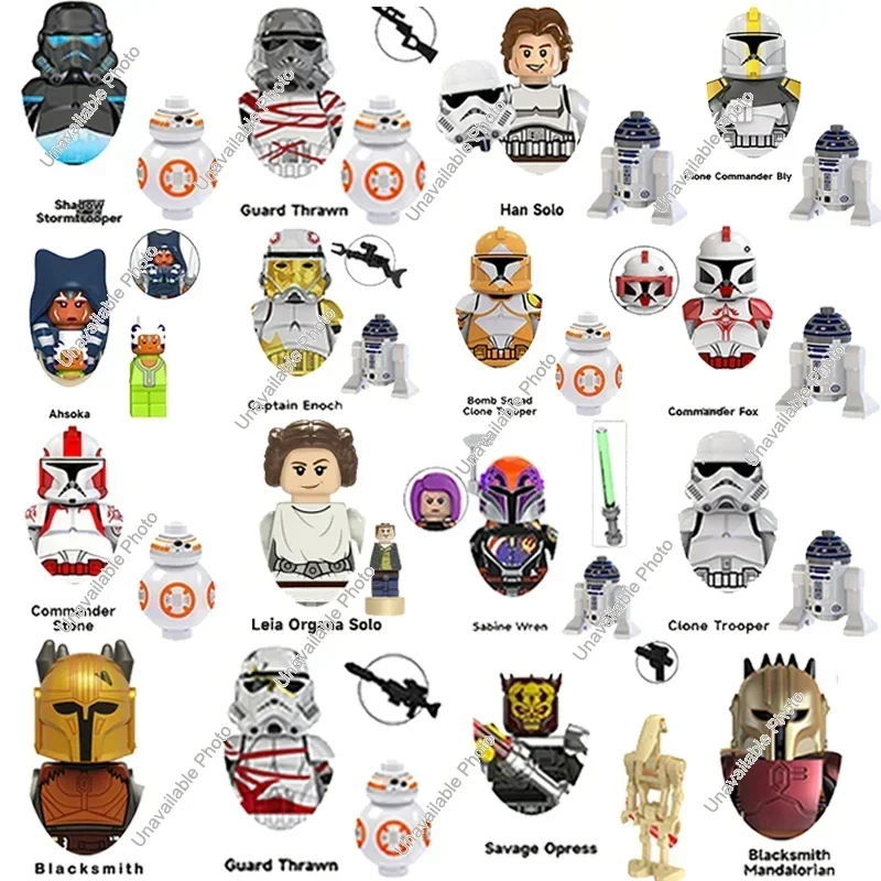 Hot Toys Clone Soldier Building Blocks Trooper Mandalorian Han Solo Cartoon Bricks Anime Mini Assembly Toys Regali Di Compleanno Per Bambini