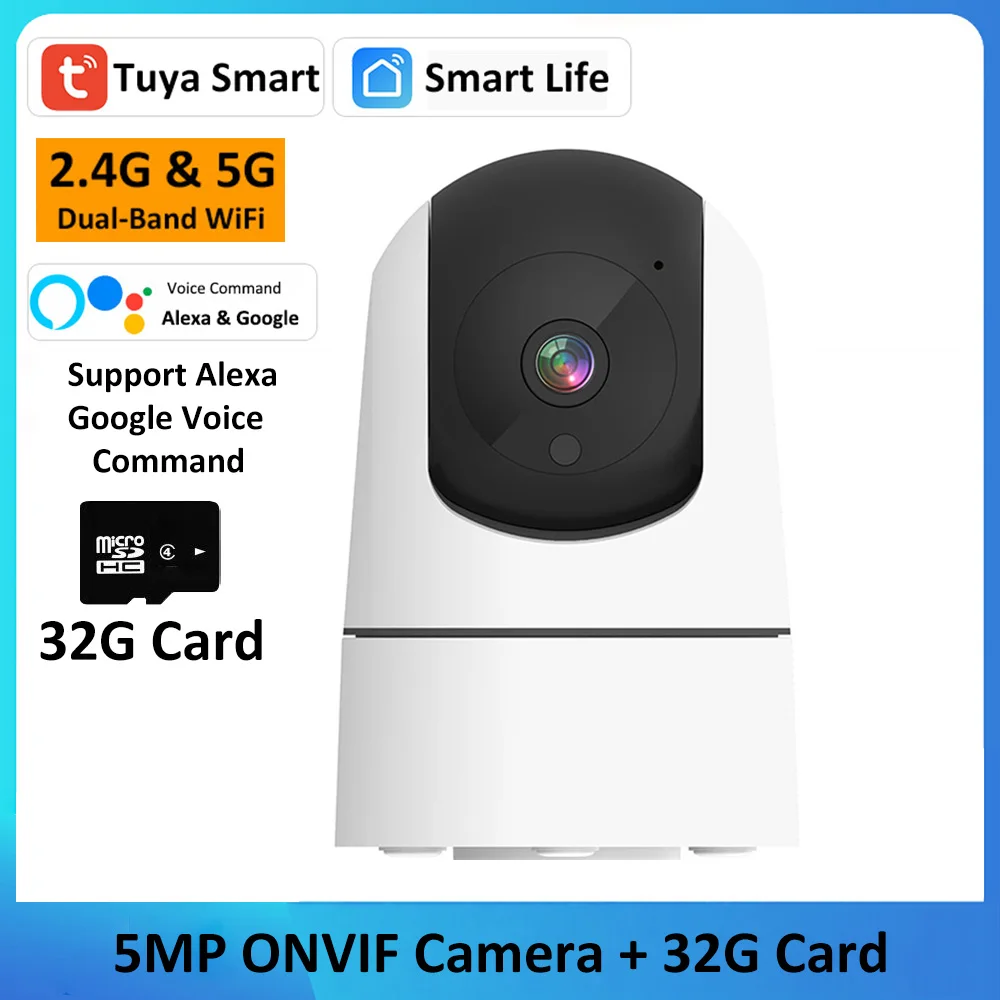 Caméra intérieure WiFi 3MP motorisée avec son et enregistrement sur carte  SD compatible tuya Smart Life et Onvif 