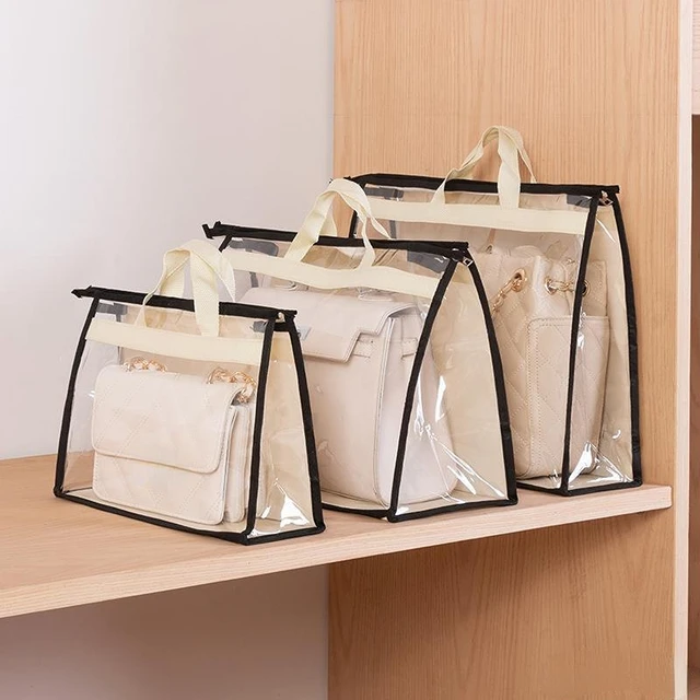 Handbag Storage Organizer Dust Bags Purses Dust Cover Closet Clear