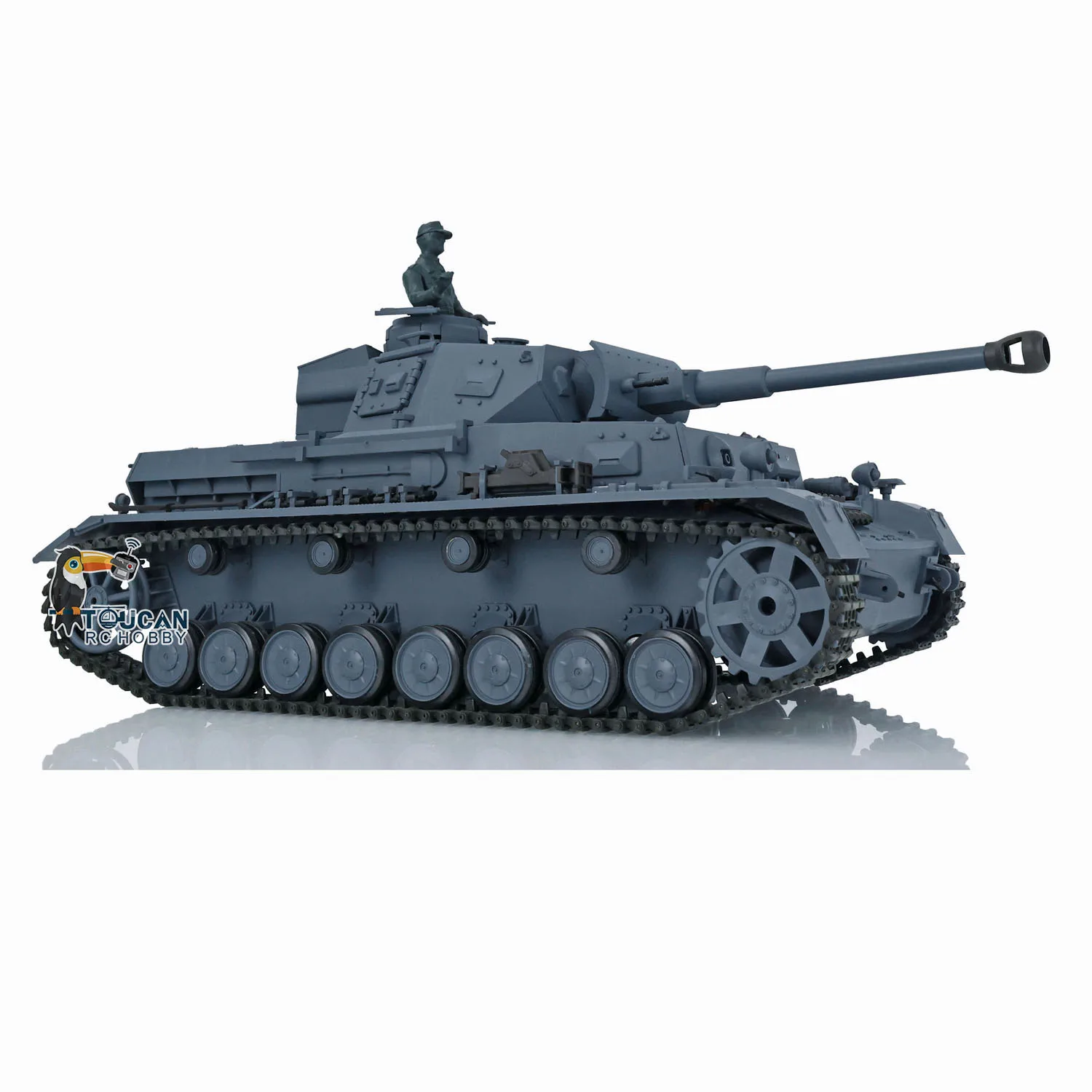 Henglong 1/16 7.0 Plastic FPV Panzer IV F2 RC Tank 3859 Steel Metal Gearbox 360 Rotating Infrared Battle TH17397-SMT7 3