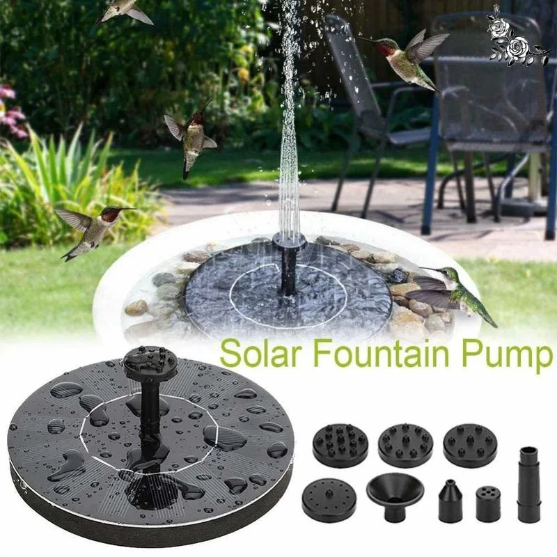 Solar Panel Powered Pump Kits Float Water Fountain Pool Garden Pond Submersible 