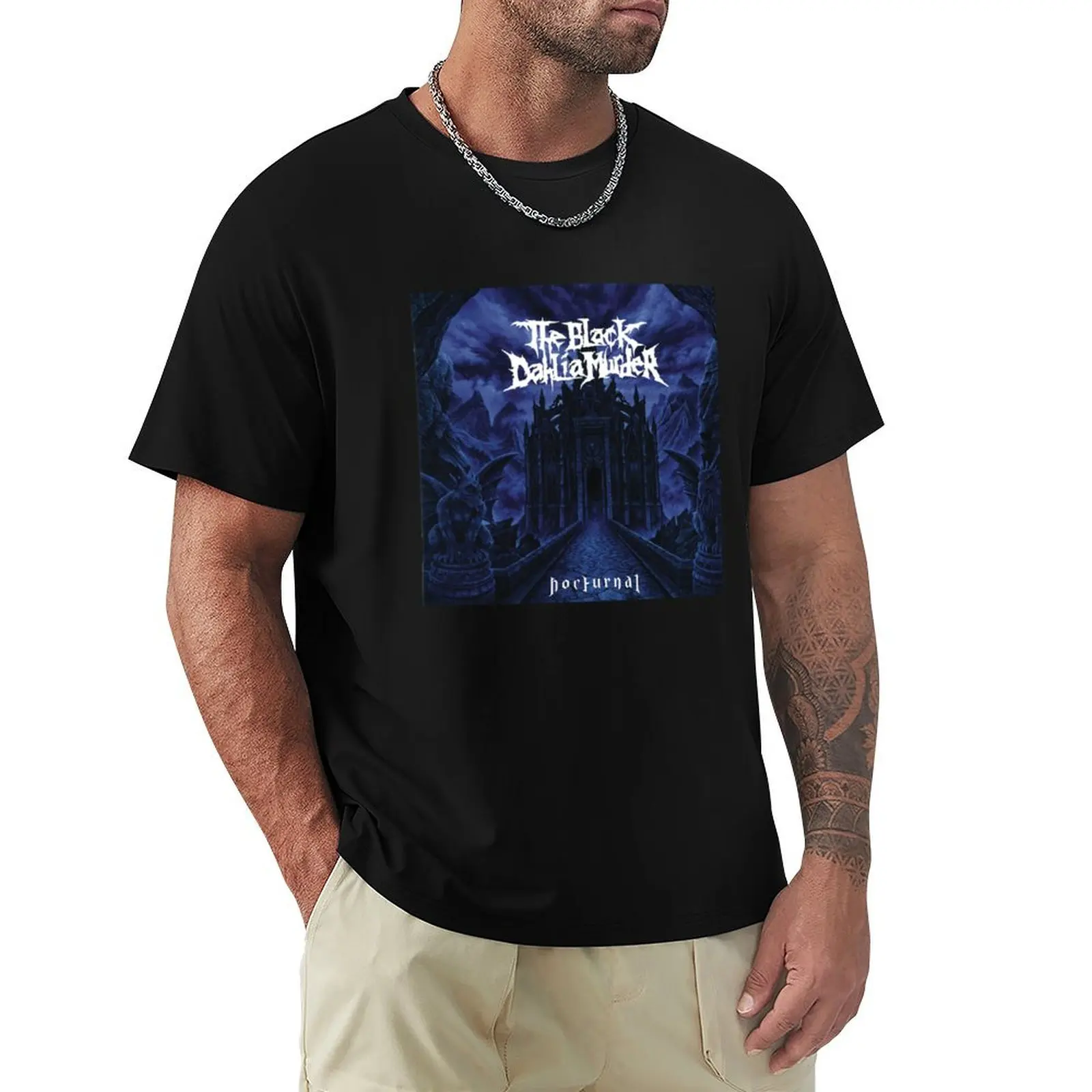 The Blcck Dallimià Mul Rdér Album Notturno Copertina T-Shirt Ragazzi Animal Print Sweat Boys Whites Vintage Clothes T-Shirt Uomo