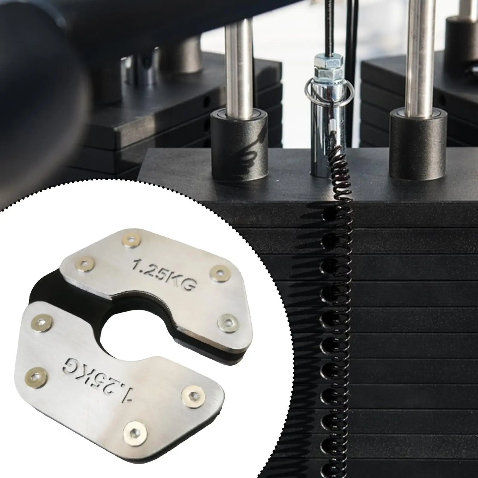 Fractional Weight Plate 1.25KG Stainless Steel Gym Plate Holder Compact Dumbbell Kit for Fitness Workout Beginners Fractional Weight Plate 1.25KG Stainless Steel Gym Plate Holder Compact Dumbbell Kit for Fitness Workout Beginners