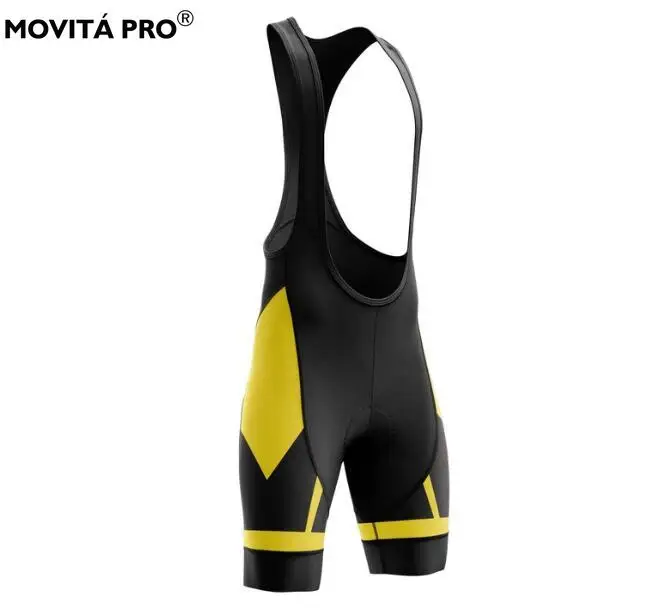 Movita Pro Men Yellow Arrow Cycling Bib Short Outdoor Bike 16D Padded Riding Tights MTB Bicycle Cycling Shorts Summer Quick Dry