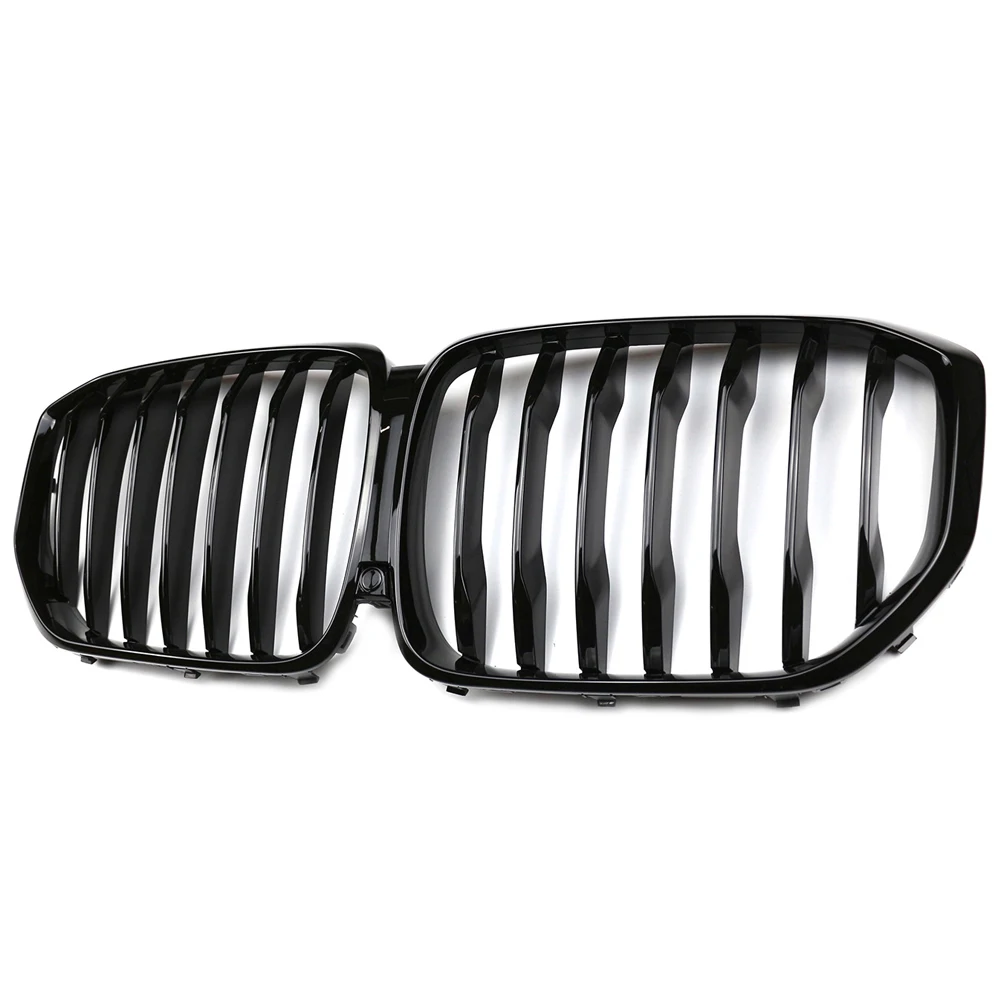 교체용 전면 라디에이터 그릴 후드, ABS 레이싱 그릴, BMW X5 시리즈 G05 18-20 1 슬랫 글로스 블랙 전면 그릴, 자동차 스타일링