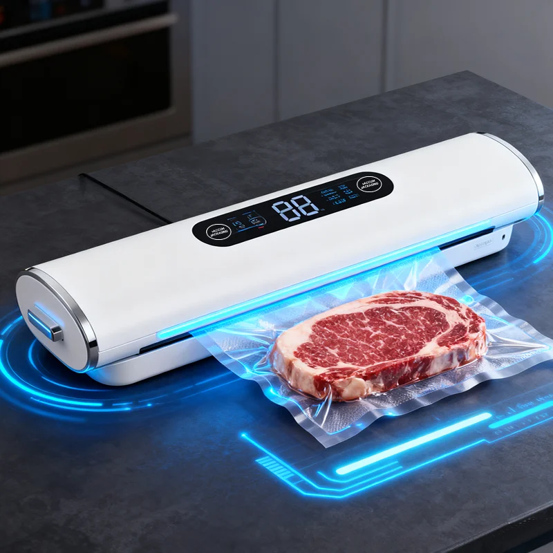 New Vacuum Sealing Machine Sealer for Kitchen Food Vacuumor for Products  Home Appliance Cuisine Packaging Plastic Bag Sealant