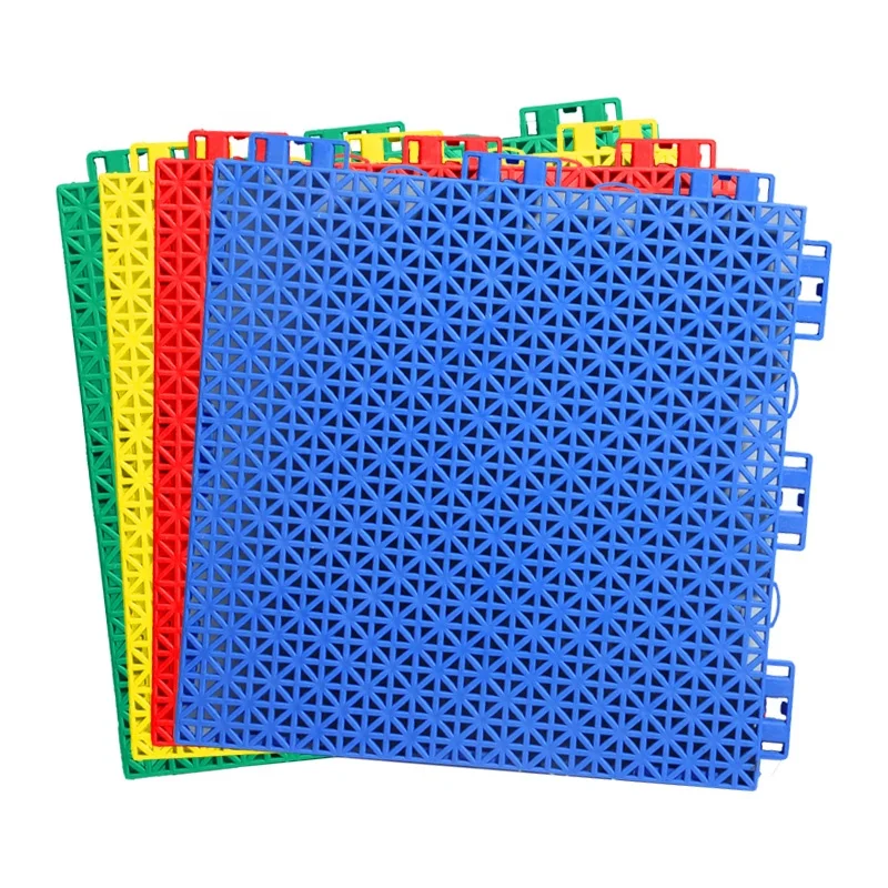 Plastic floor tiles for bathrooms Plastic suspended floor tiles for outdoor use Plastic floor tiles for badminton sports
