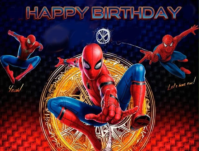 Marvel Spiderman sfondo decorazione per feste Spider Man background  compleanno Baby Shower panno forniture bambini fotografia Back Drop -  AliExpress