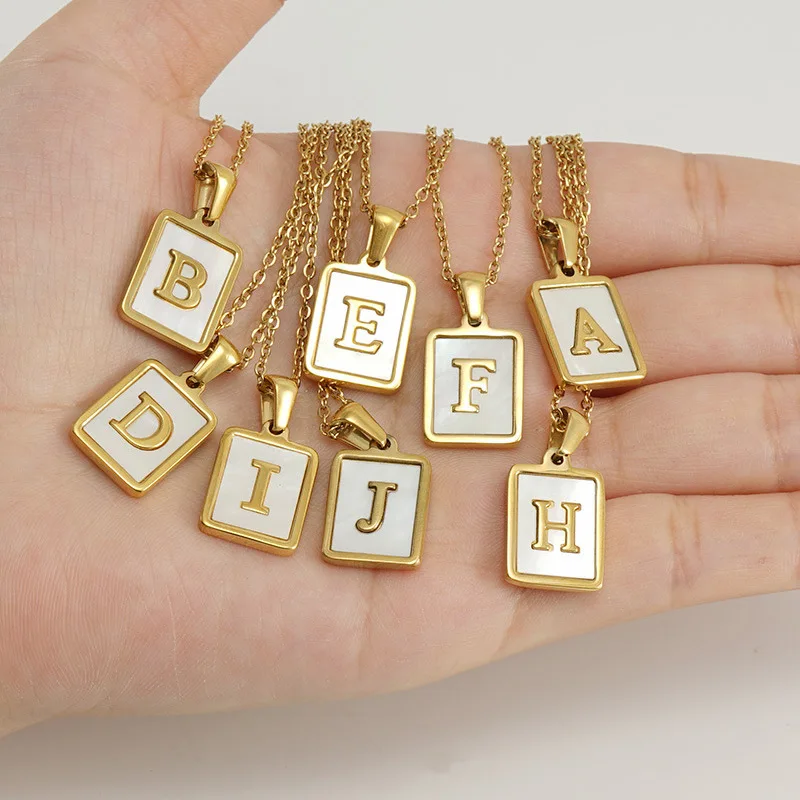 Pink Theory Freenbecky Same Necklace Letter Titanium Steel Shell Lovers Valentine's Day Gift Pendant