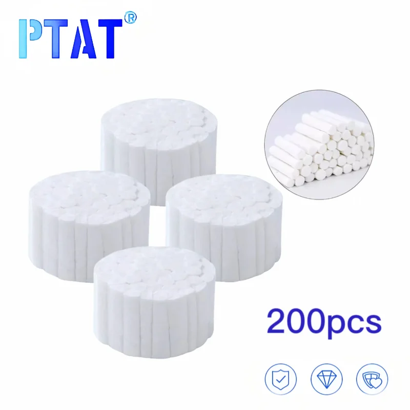 Rouleau de coton pour dentistes, 200 pièces/4 sacs, générateurs de coton  dentaire, rouleaux 100% coton, matériau de dentiste à haute absorption,  produit de blanchiment des dents - AliExpress