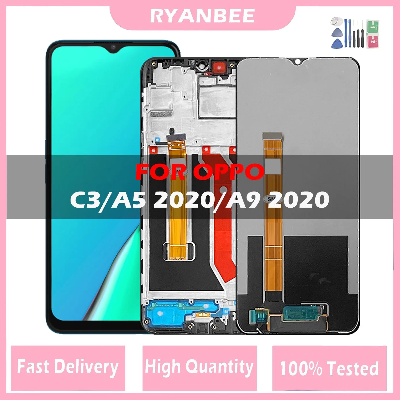 

Original 6.5" LCD For OPPO A5 A9 2020 Display A11 A11X A8 Touch Screen Digitizer Assembly For Oppo Realme C3 6i Pantalla Replace