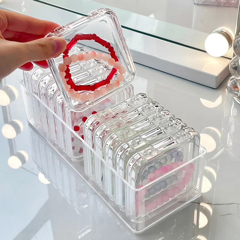 Transparent Acrylic Storage Box Peripheral Badge Organizer Case Jewellery Dustproof Sealed Square Protective Box Badge Display