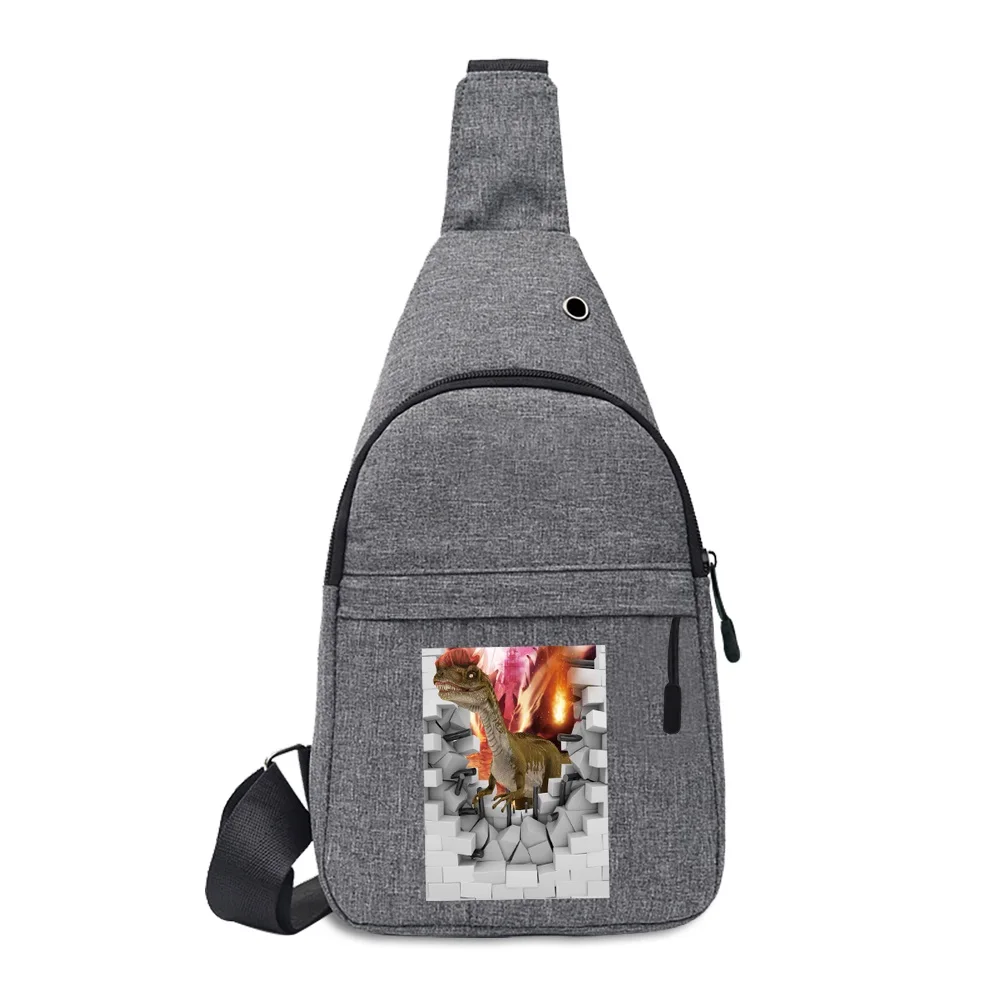 Men\'s Shoulder Bag Canvas Sport Crossbody Trend Outdoor Chest Bag for Men Daily Picnic Travel Package Mobile Phone Chest Bag
