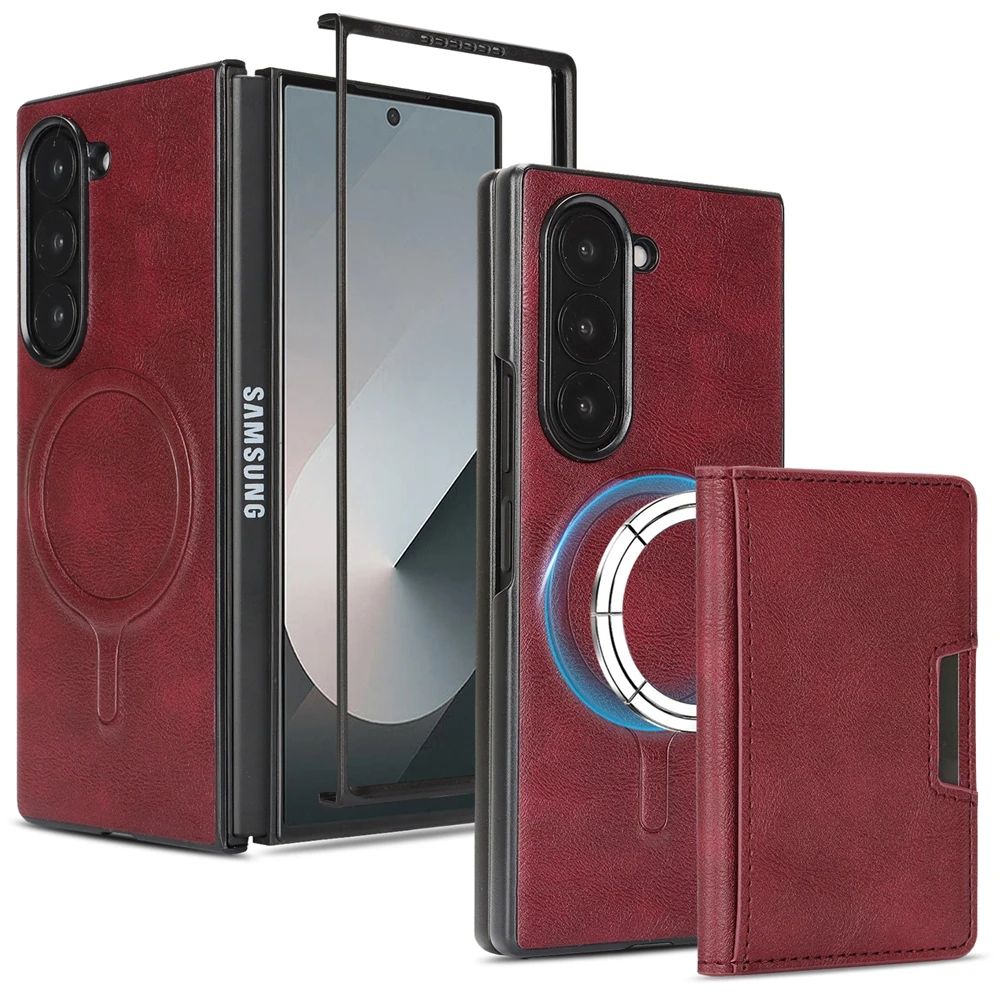 Magnetic 2-in-1 Phone Case with Card Slots, Kickstand & Wireless Charging Compatibility