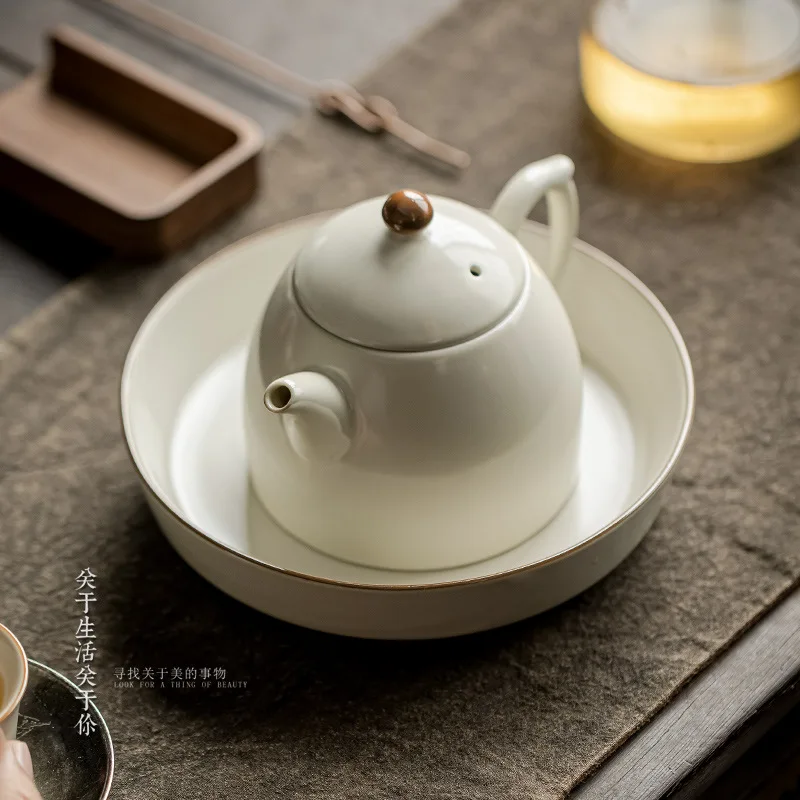 

Ding Kiln Ceramic Tea Pot, Household Chinese Style Song Dynasty Single Pot Stewed Tea Pot, Kung Fu Tea Set, Tea Brewery