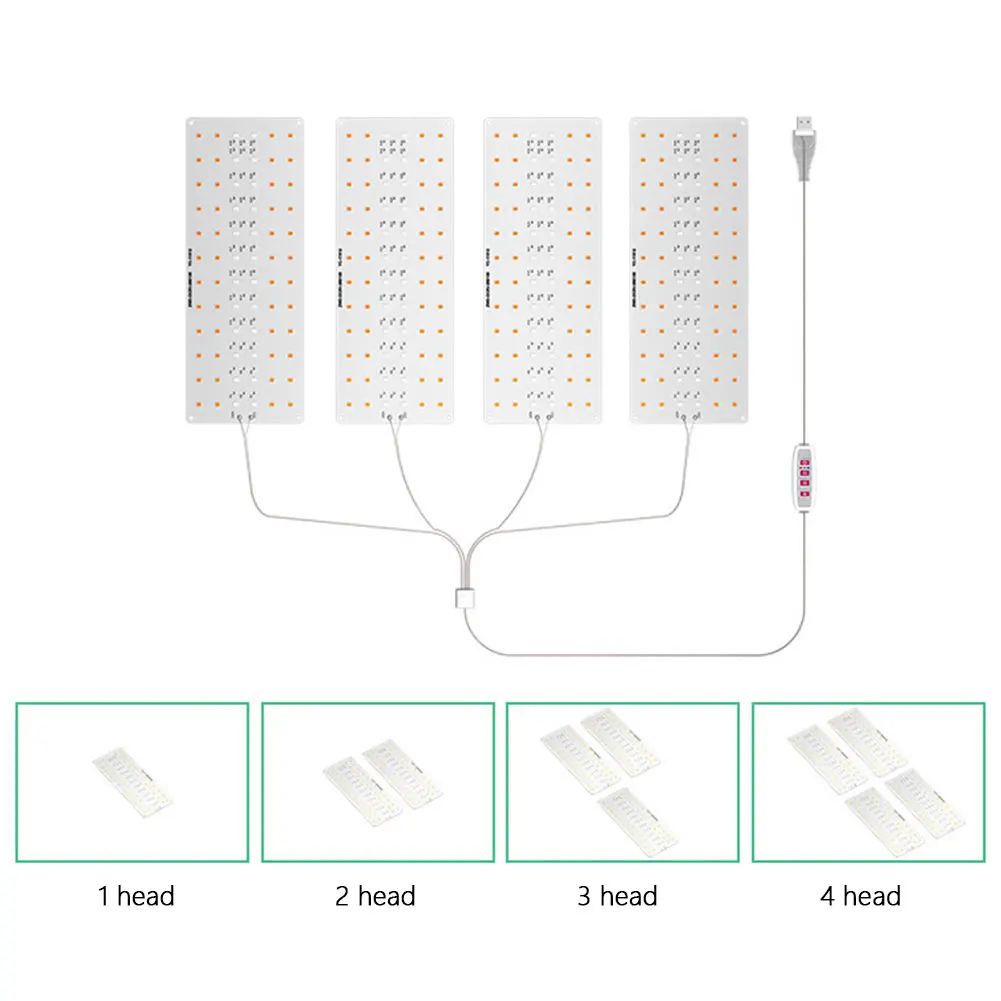 Ultra-Thin Panel Grow Lights USB Full Spectrum Grow Lights with Timer Plant Growing Lamp Dimmable for Indoor Plants
