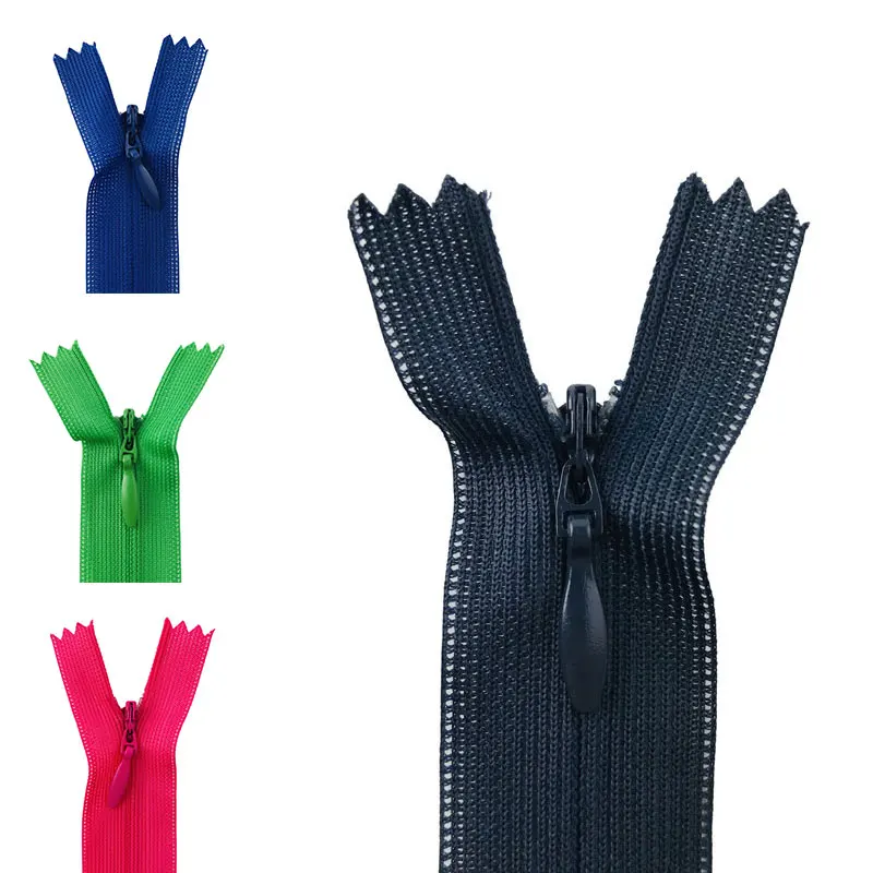 

10pcs 3# 25-60cm Nylon Closed End Invisible Zippers Jacket Coat Colorful Long Sewing Zipper Diy Bag Garment Sewing Accessories