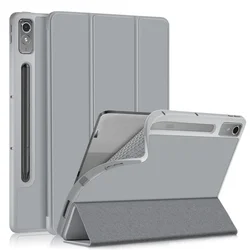 Lenovo Xiaoxin Pad Pro 12.7 (2023) Magnetic Folding Case - Soft TPU Back Cover - Tab P12 12.7 TB371FC (Gray)