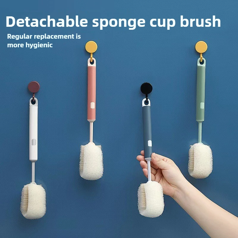 Cleaning Brush Bottle Cleaning Brush Bottle Brush Cleaning Brush Set Removable Sponge Baby Cup Bottle Brush Kitchen Cleaning Tool Bottle Cleaning Brush ершик для бутылок