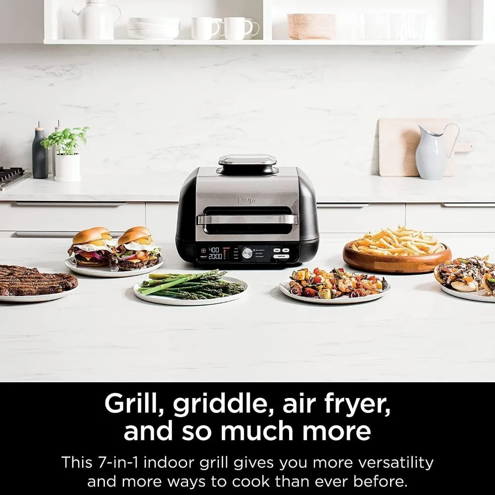 IG601 Foodi XL 7-in-1 Electric Indoor Grill Combo, use Opened or Closed, Air Fry, Dehydrate & More 5