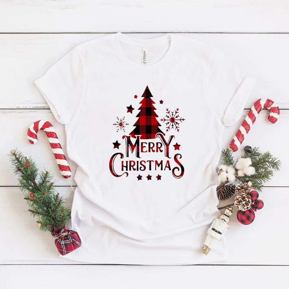 Family Christmas Matching Outfits Xmas Party Gifts Clothes Mother Father Daughter Son T-shirt + Baby Bodysuit Casual Family Look - 4