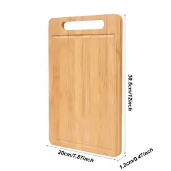 Premium Double-Sided Wooden Chopping and Serving Board (30.5x20x1.2cm)