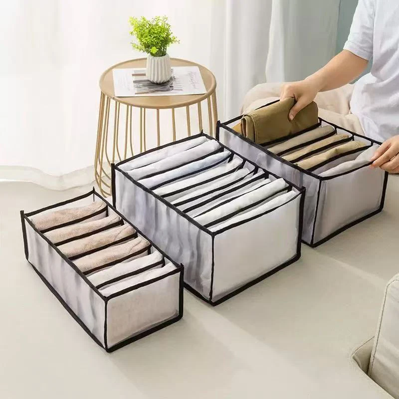 11/7/6 Girds Lingerie Drawer Style Storage Box Home Mesh Sock Organizer Box Wardrobe Dormitory Storage Bag