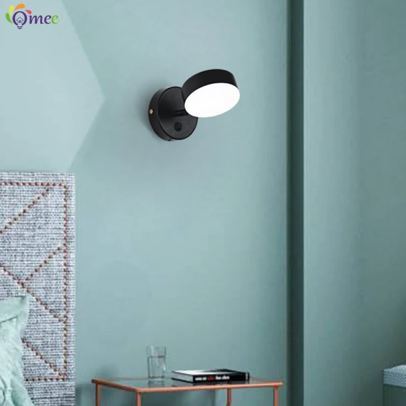 LED lampada small Wall Light Project Led Indoor Lights 6w Wall Lamps With Switch Dimming For Home Bedside Bedroom wall sconce