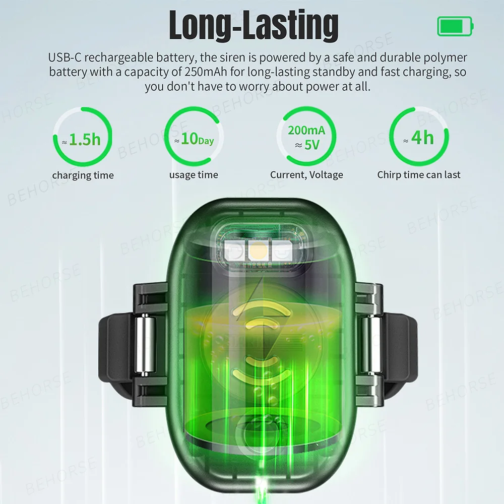 Boîtier de l'alarme lumineuse 120dB avec interrupteur et indicateur de batterie, parfait pour alerte sonore et lumineuse pour drone DJI - retrouvez votre drone facilement.