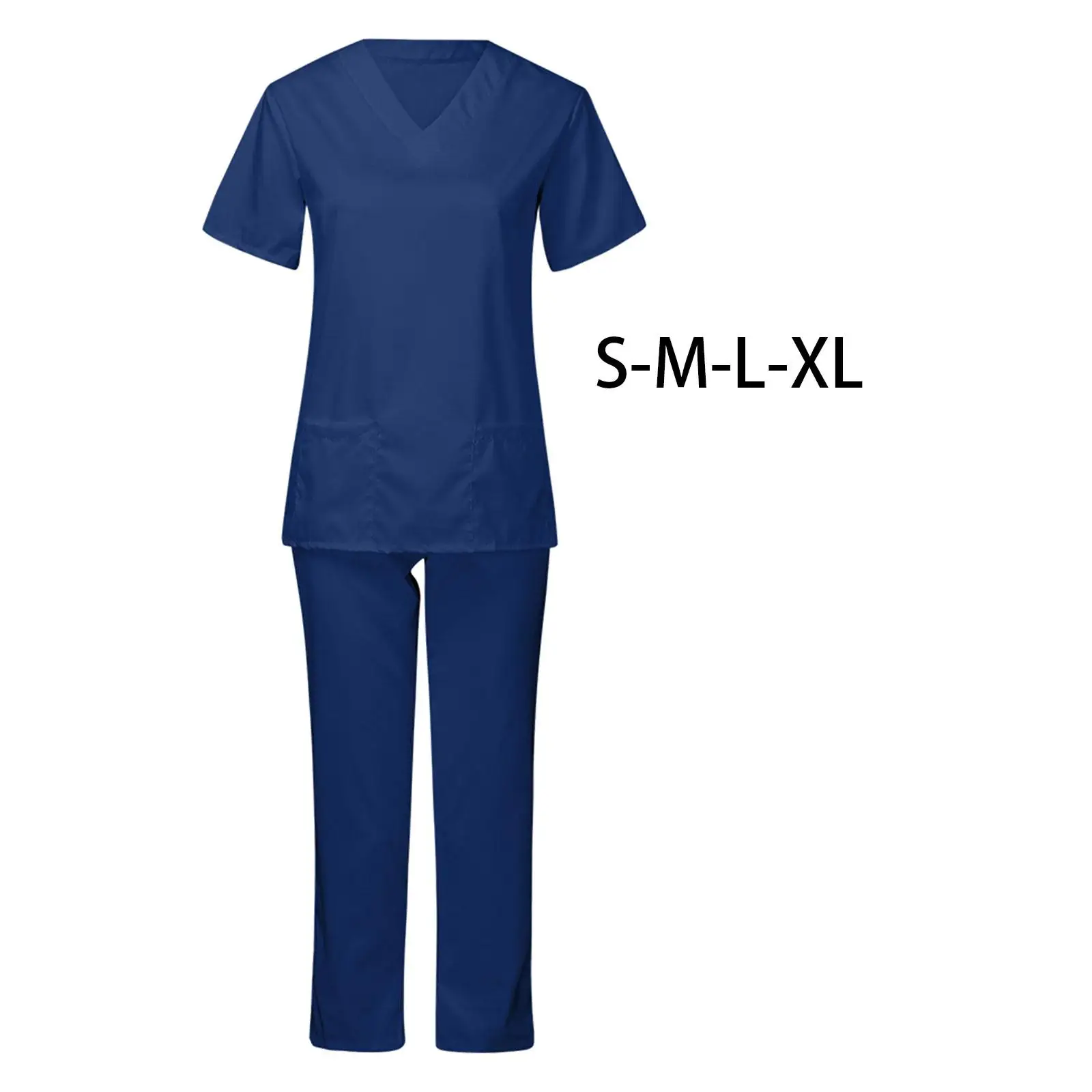 

Women Scrubs Set Modern Nurse Top Pants Scrubs Top and Pants for Cosmetology Pet Groomer Operating Room Beauty Salon Healthcare