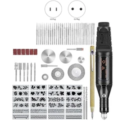 78 pçs kit de ferramentas de gravura elétrica, gravador com scriber etcher, velocidade ajustável diy gravura caneta