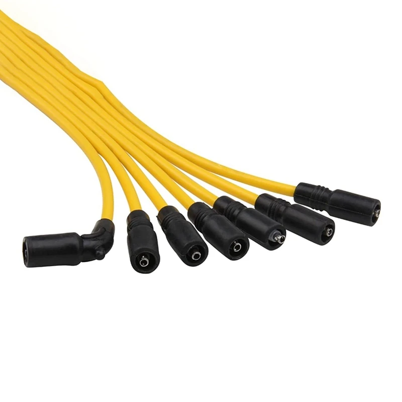 Car Spark Plug Ignition Wire Kit Spark Plug Wiring Harness 7Pcs 8MM For Cadillac Chevrolet GMC V8 5.7L