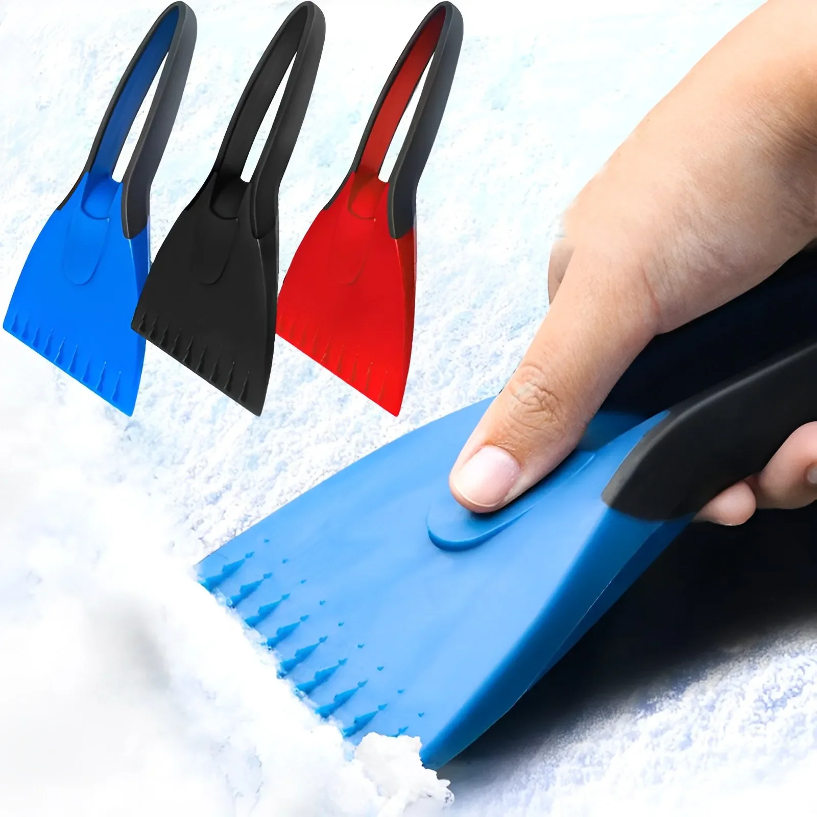 Portable Car Ice Scrapers Winter Car Windshield Snow Brush Soft Non-slip Handle Ice Scraper Snow Shovel Removal Accessories
