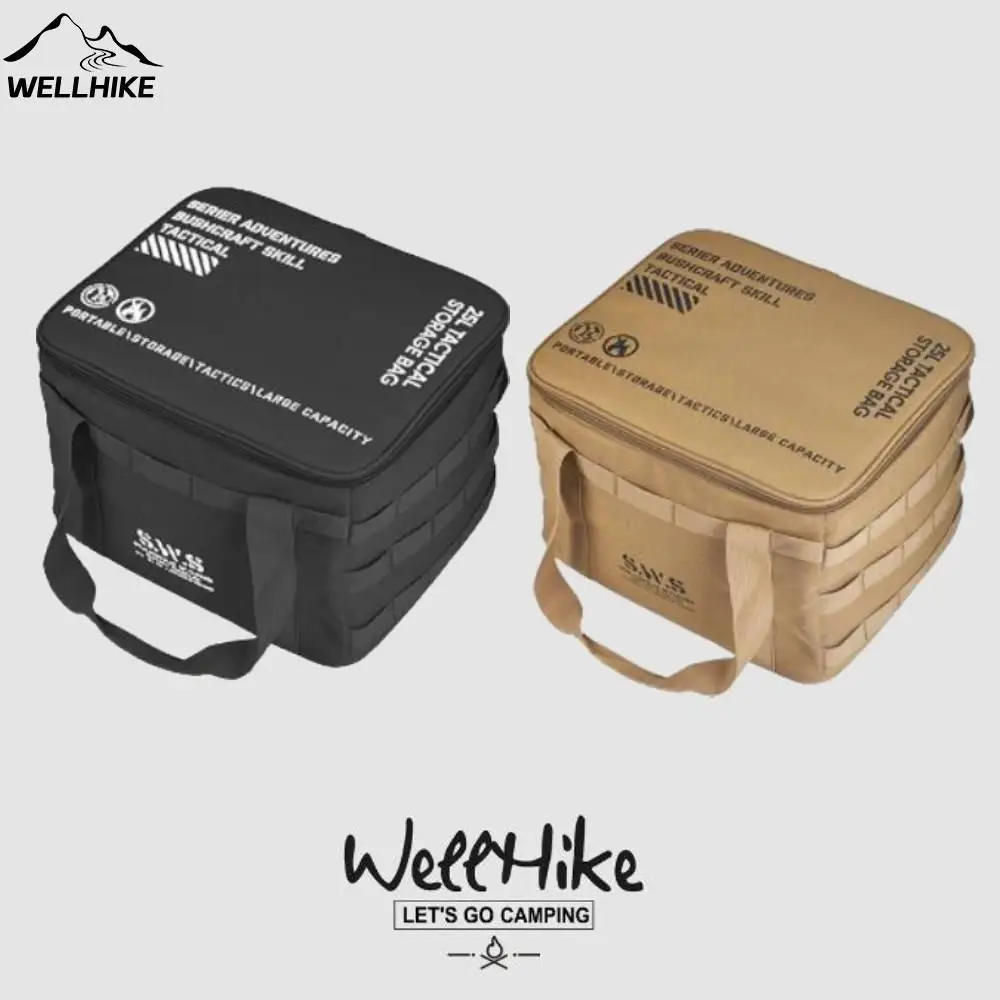 WELLHIKE 25L Camping Storage Bag Waterproof Travel Tableware Handbag Multifunctional Carry Bag for Outdoor Picnic Kitchen Tool
