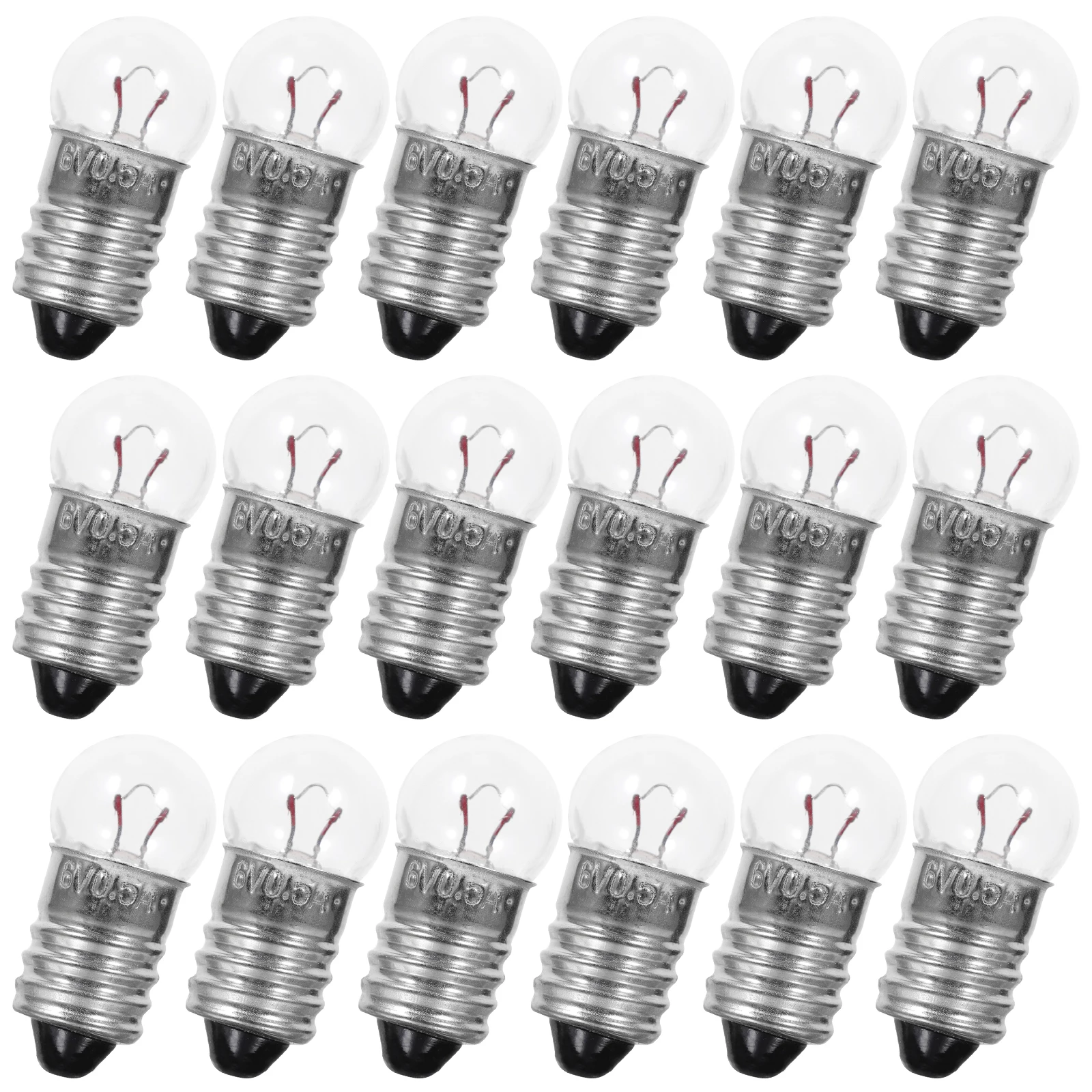50Pcs 미니어처 전구 6V 나사 베이스 과학 키트용 회로 실험 물리학 학습 장비 실험실 교육