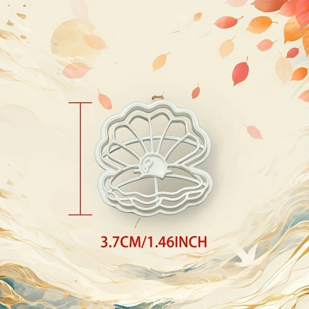 2Pcs 발렌타인 데이 우아한 진주 쉘 폴리머 클레이 커터 세트 조개껍질 바다 귀걸이 쥬얼리 펜던트 만들기 금형