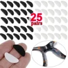 25 Pairs Glasses Nose Pads Adhesive Silicone Nose Pads Non-slip Clear Black Thin Nosepads for Glasses Eyeglasses Accessories 1