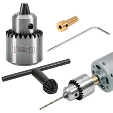 

4pcs/set Mini Electric Drill Chuck 0.3-4mm JTO Taper Mounted Micro Motor Drill Chuck With Chuck Key 3.17mm Brass Motor Shaft